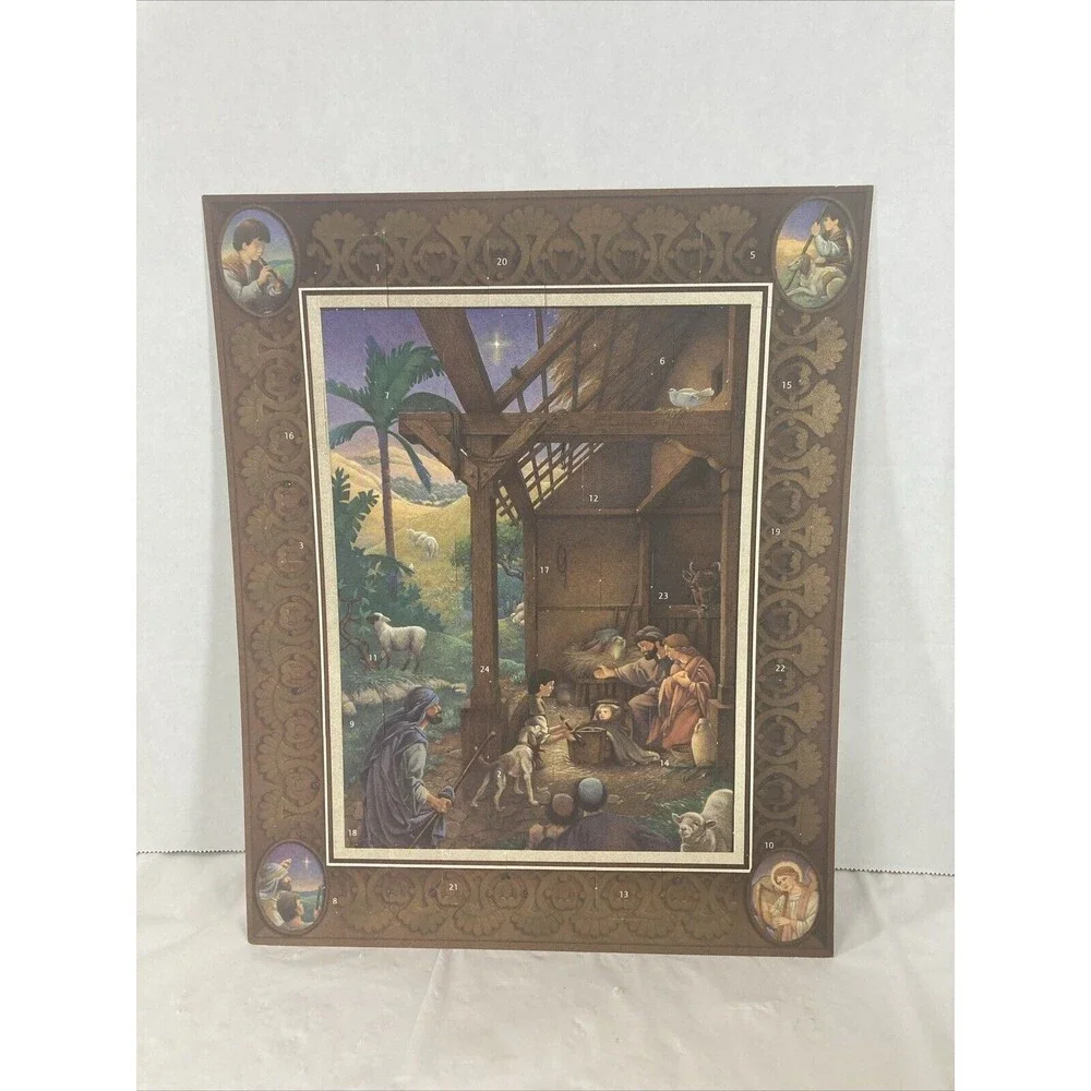 Hallmark Advent Calendar Circa 1980’s Nativity Scene Christmas Baby Jesus USA